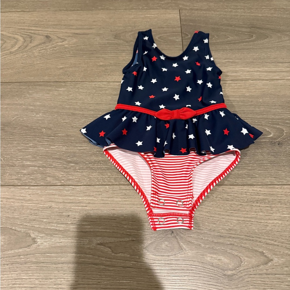 Carter's Navy and Red Star One Piece Swimsuit
